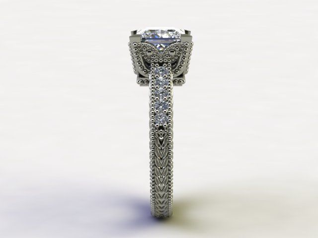 10009 person engagement ring gold 3D print model_2