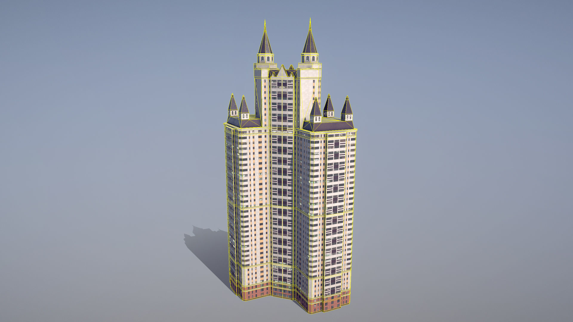 MSK Building 55 Low-poly 3D model_22