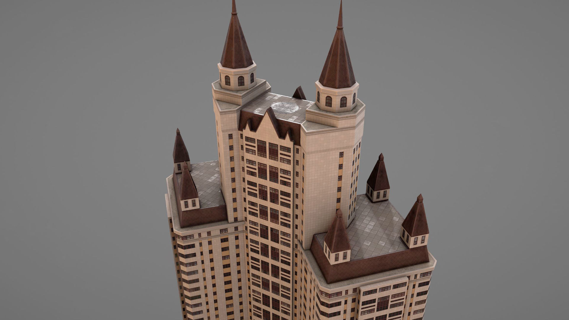 MSK Building 55 Low-poly 3D model_10