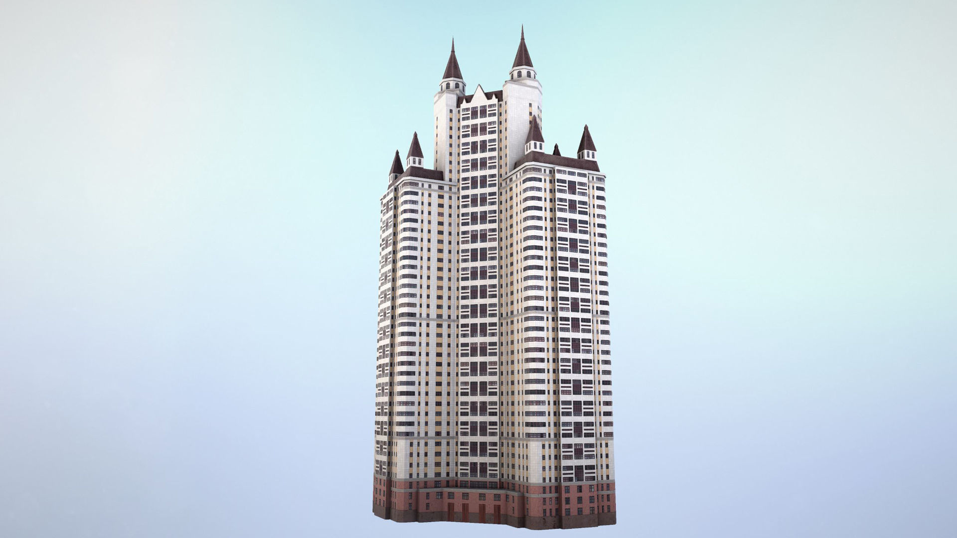 MSK Building 55 Low-poly 3D model_13