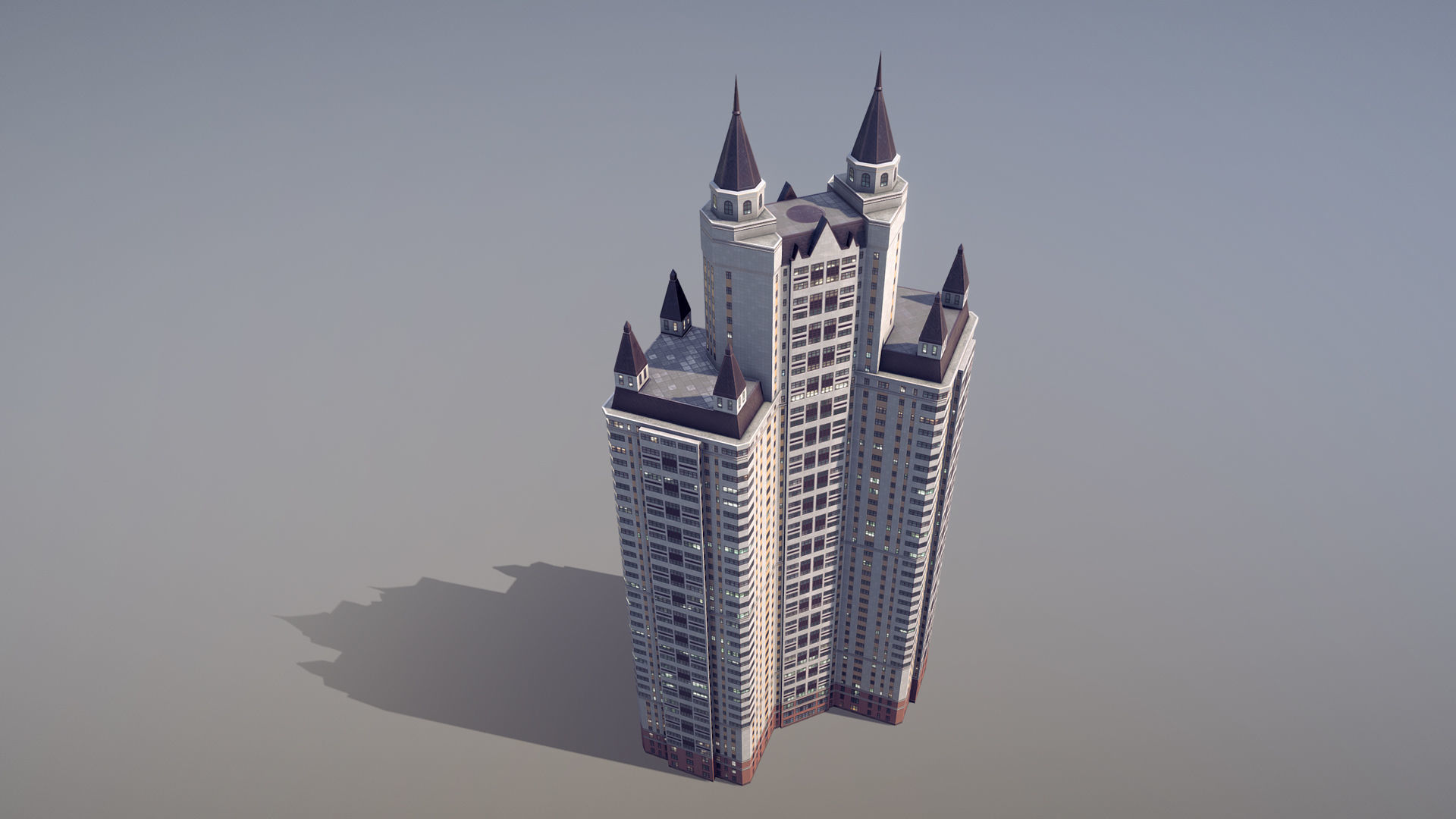 MSK Building 55 Low-poly 3D model_6