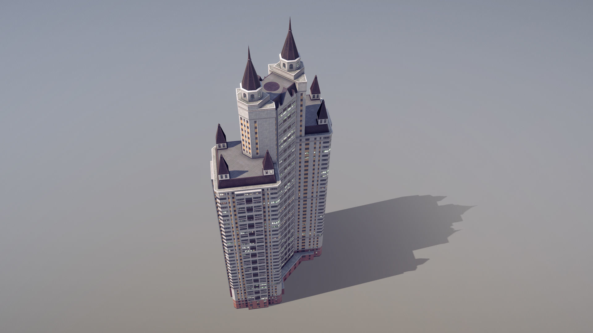 MSK Building 55 Low-poly 3D model_4