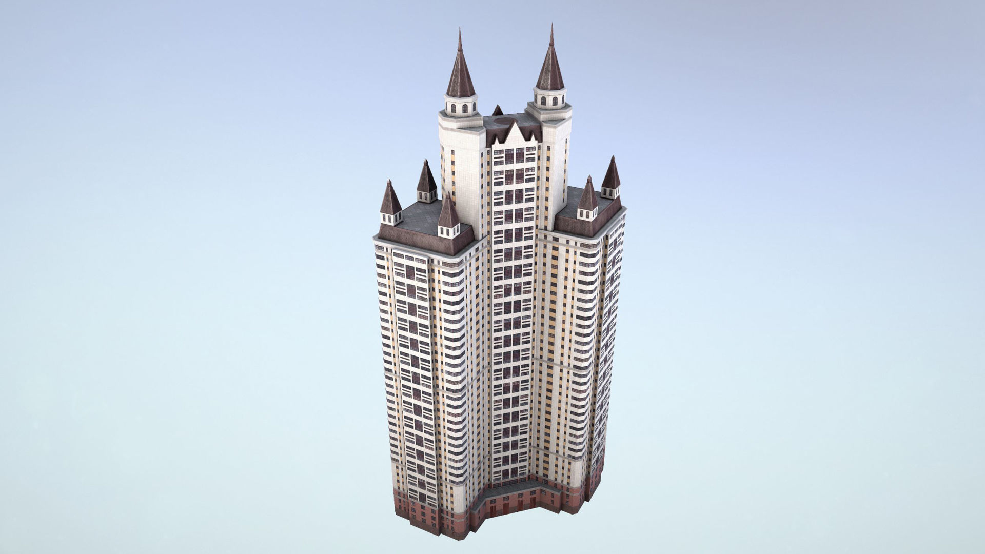 MSK Building 55 Low-poly 3D model_14