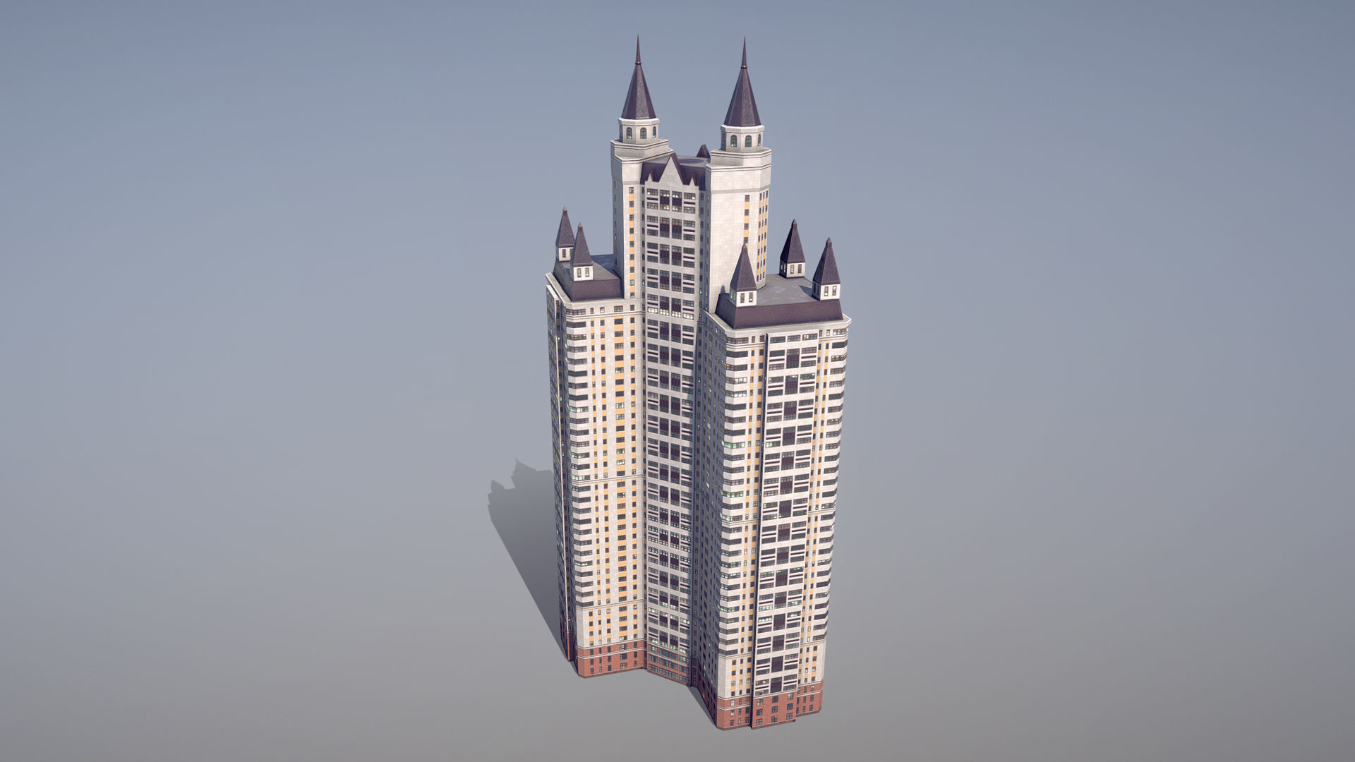 MSK Building 55 Low-poly 3D model_3