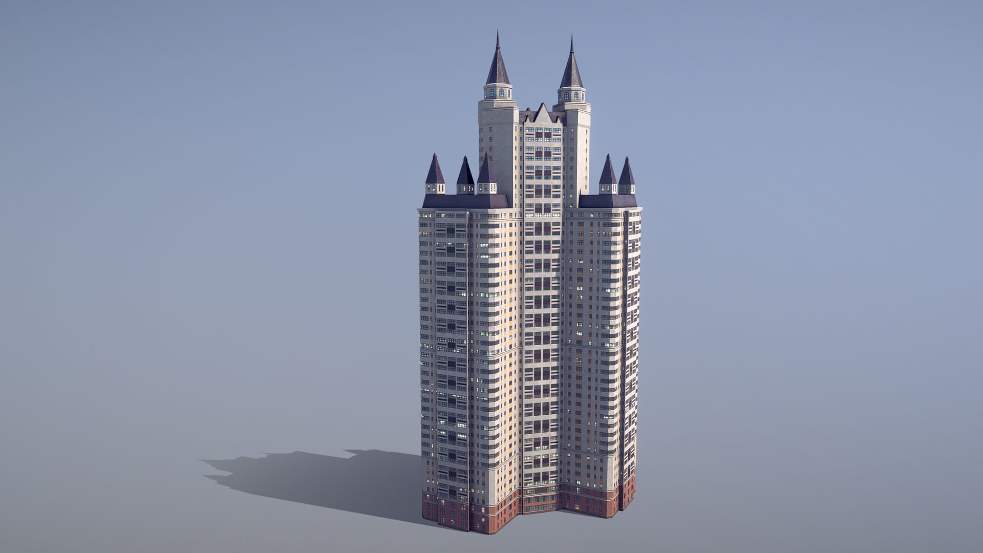 MSK Building 55 Low-poly 3D model_2