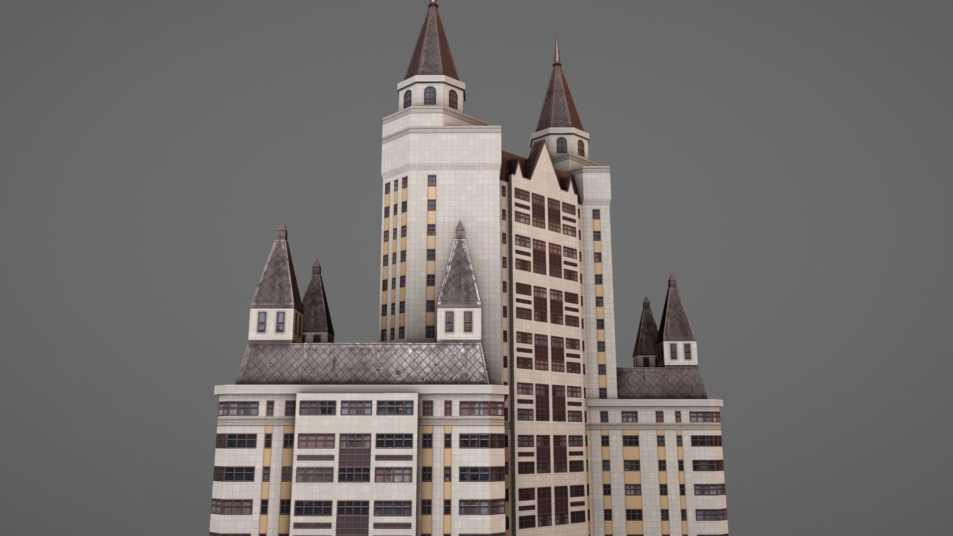 MSK Building 55 Low-poly 3D model_9