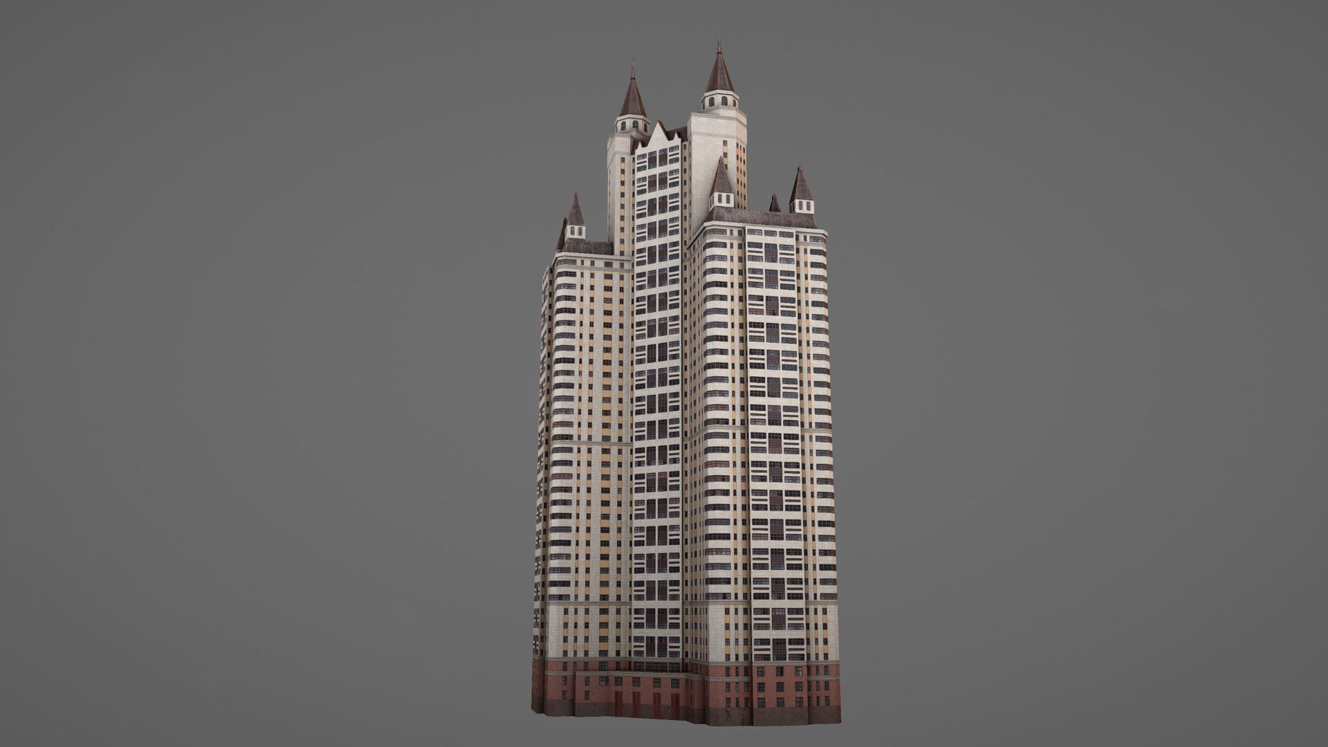MSK Building 55 Low-poly 3D model_8