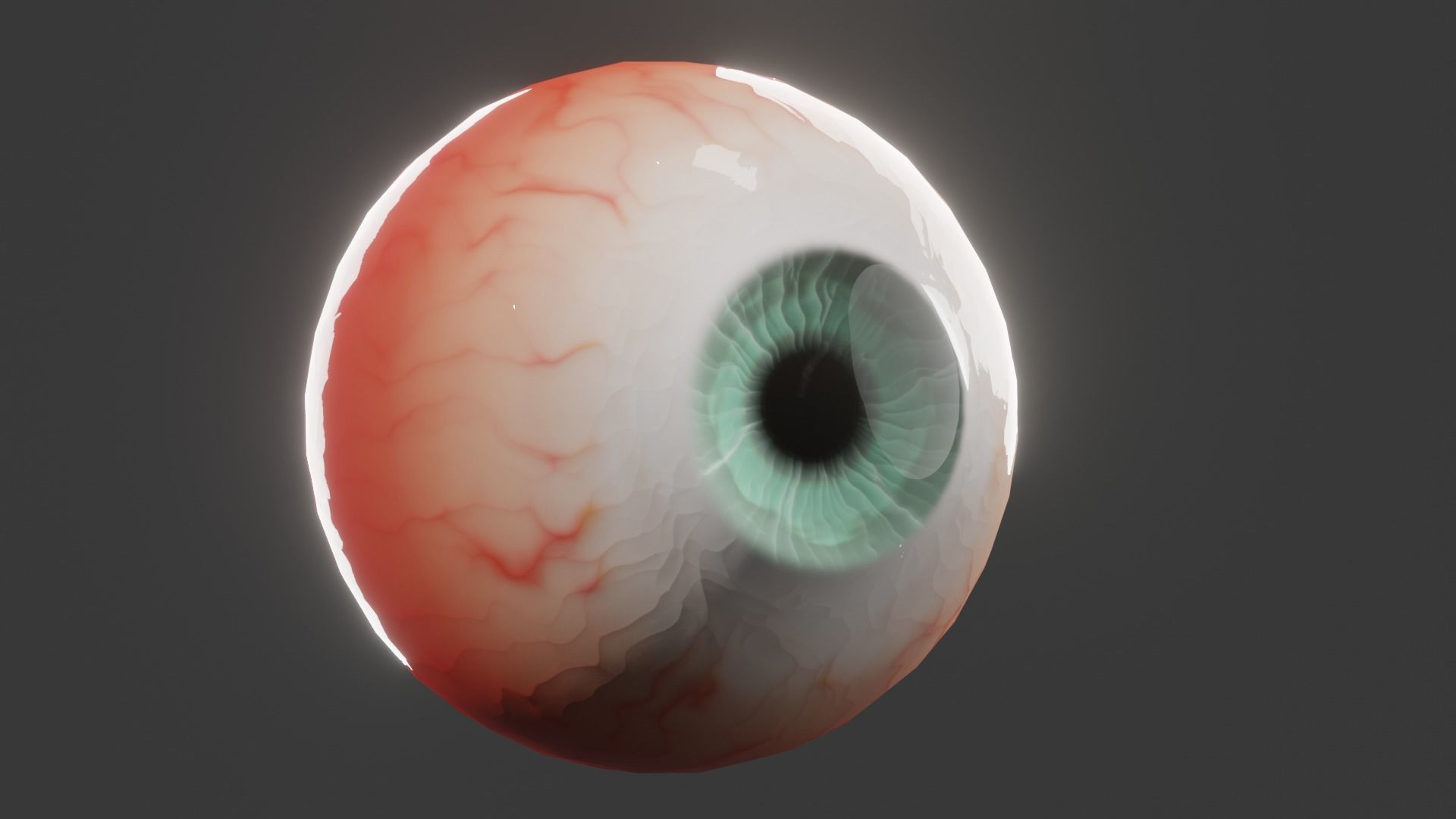 Rigged Semi Realistic Low-poly Eyeballs Low-poly 3D model_5