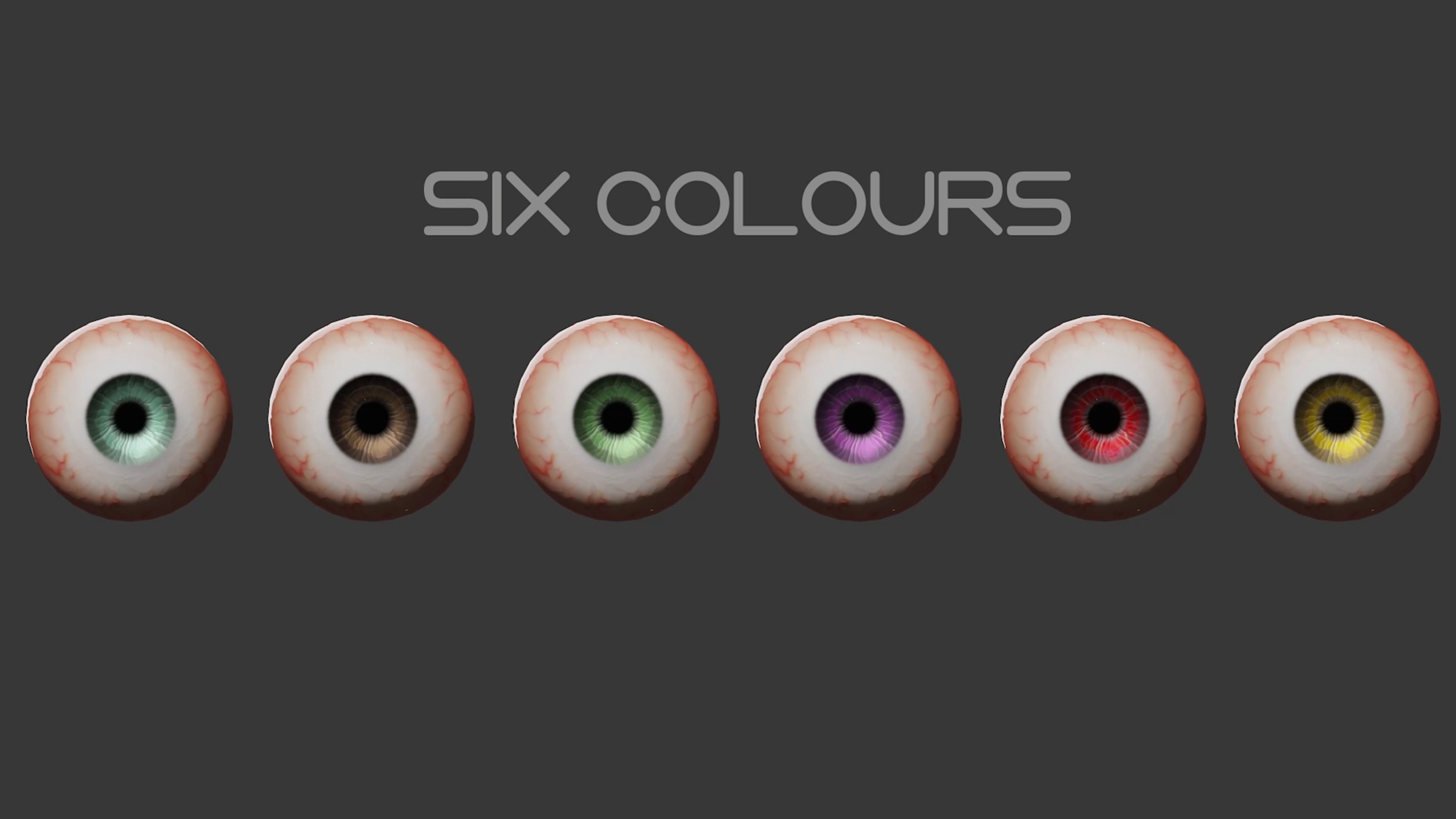 Rigged Semi Realistic Low-poly Eyeballs Low-poly 3D model_17