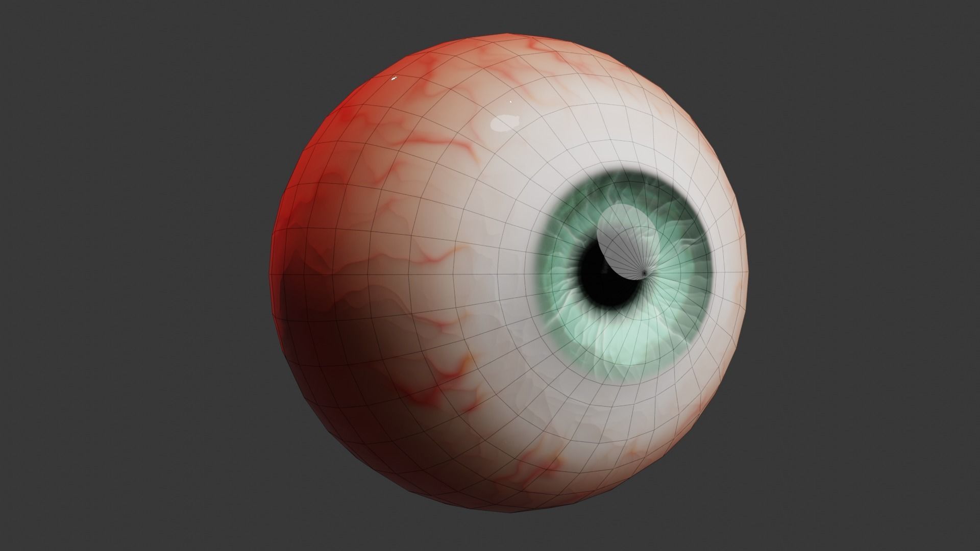 Rigged Semi Realistic Low-poly Eyeballs Low-poly 3D model_11