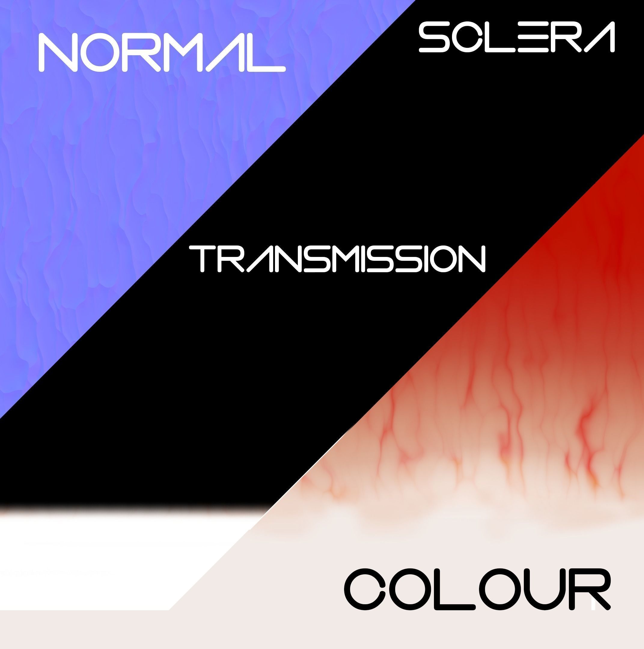 Rigged Semi Realistic Low-poly Eyeballs Low-poly 3D model_15