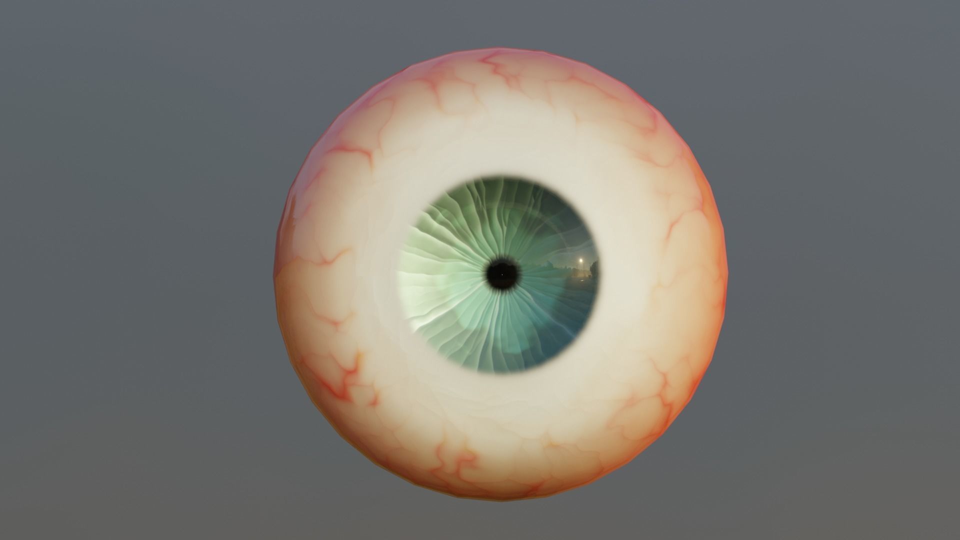 Rigged Semi Realistic Low-poly Eyeballs Low-poly 3D model_9