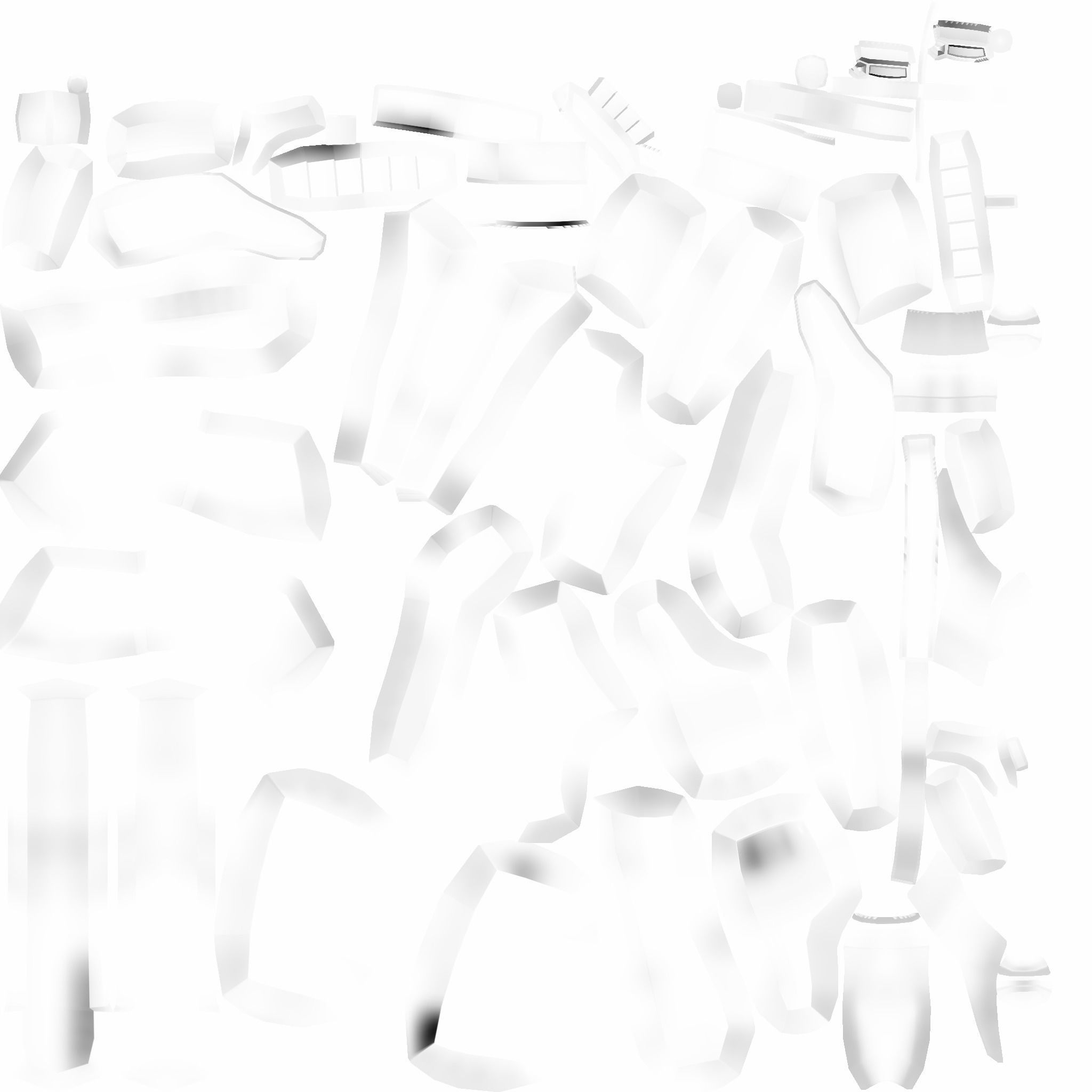 Sci-Fi P90 Carbon Fiber - Gun Weaponry Low-poly 3D model_19