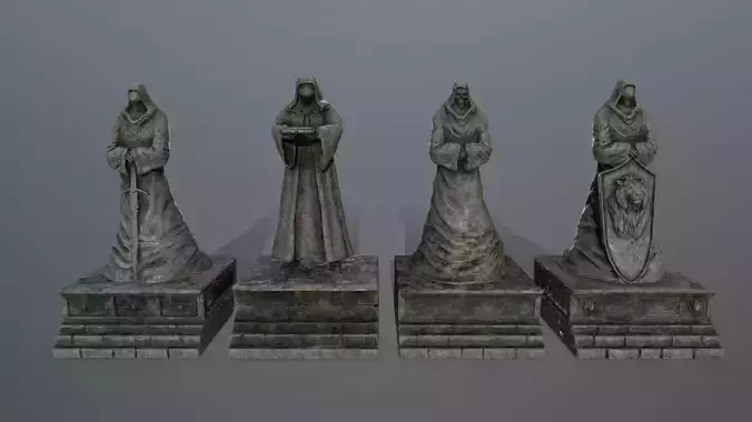 statue full set  3D Model Collection