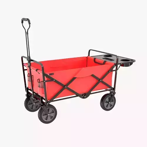 Mac Sports Collapsible Folding Outdoor Utility Wagon Red