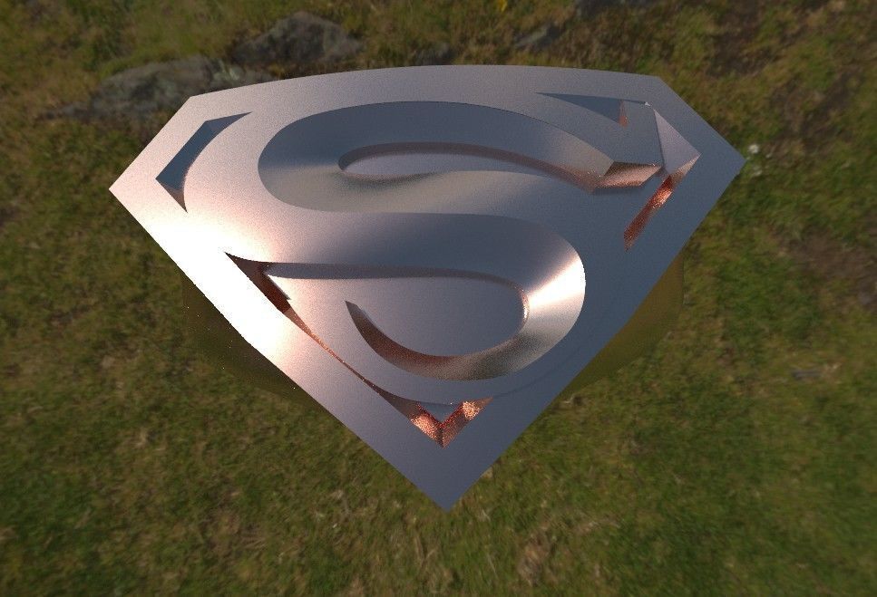 Superman logo ring 3D print model_4