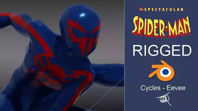 Spectacular Spider - Man 2099 Low-poly 3D model
