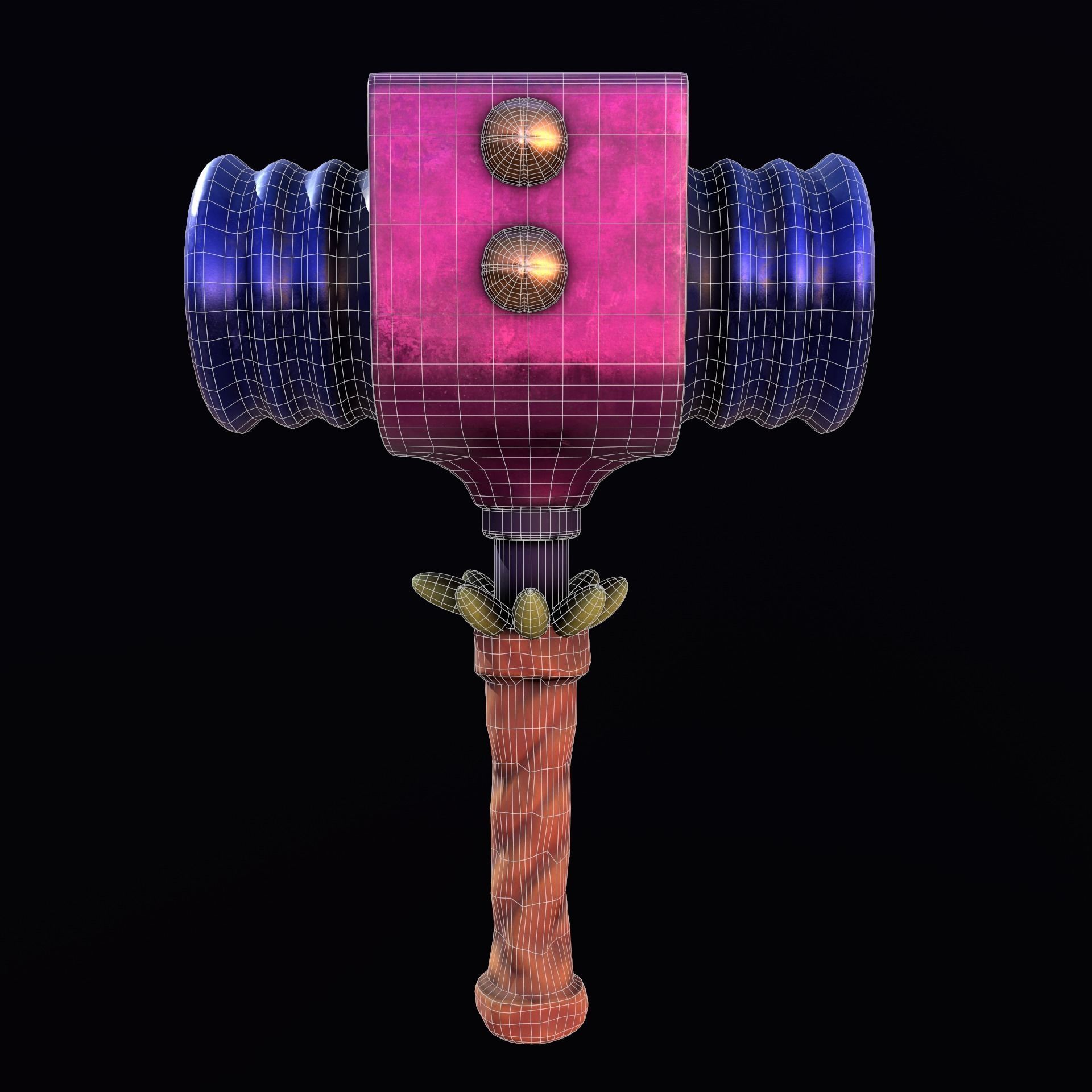 Stylize Hammer Low-poly 3D model_6