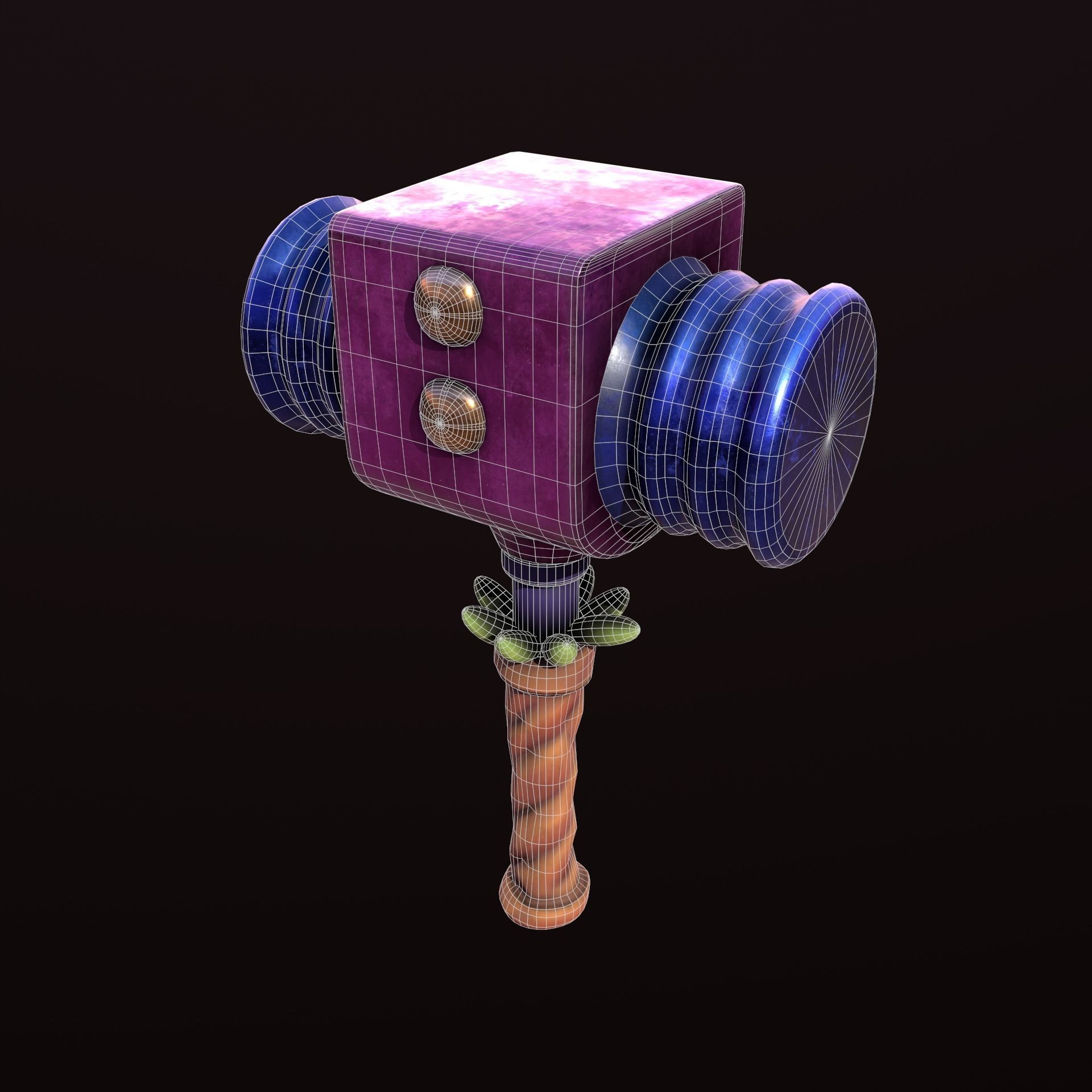 Stylize Hammer Low-poly 3D model_9