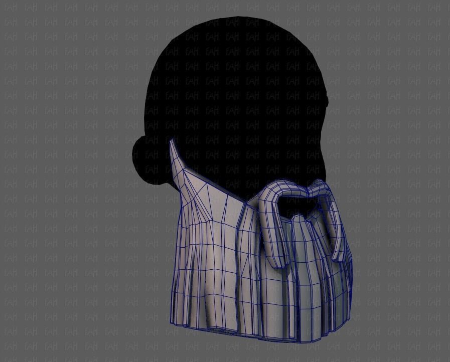 Beard V04 Low-poly 3D model_26