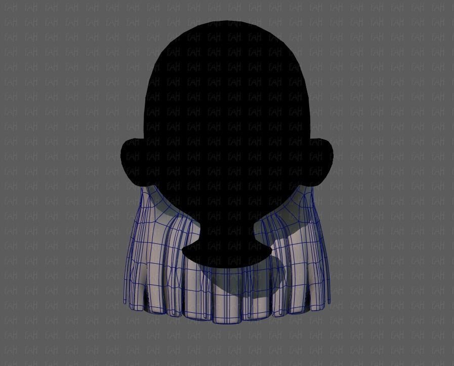 Beard V04 Low-poly 3D model_13