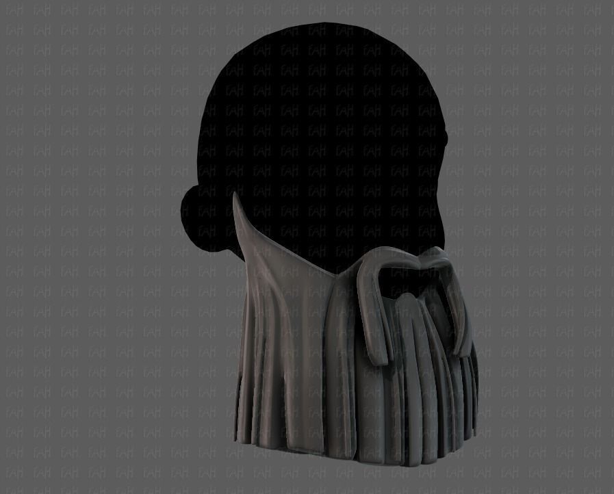 Beard V04 Low-poly 3D model_2