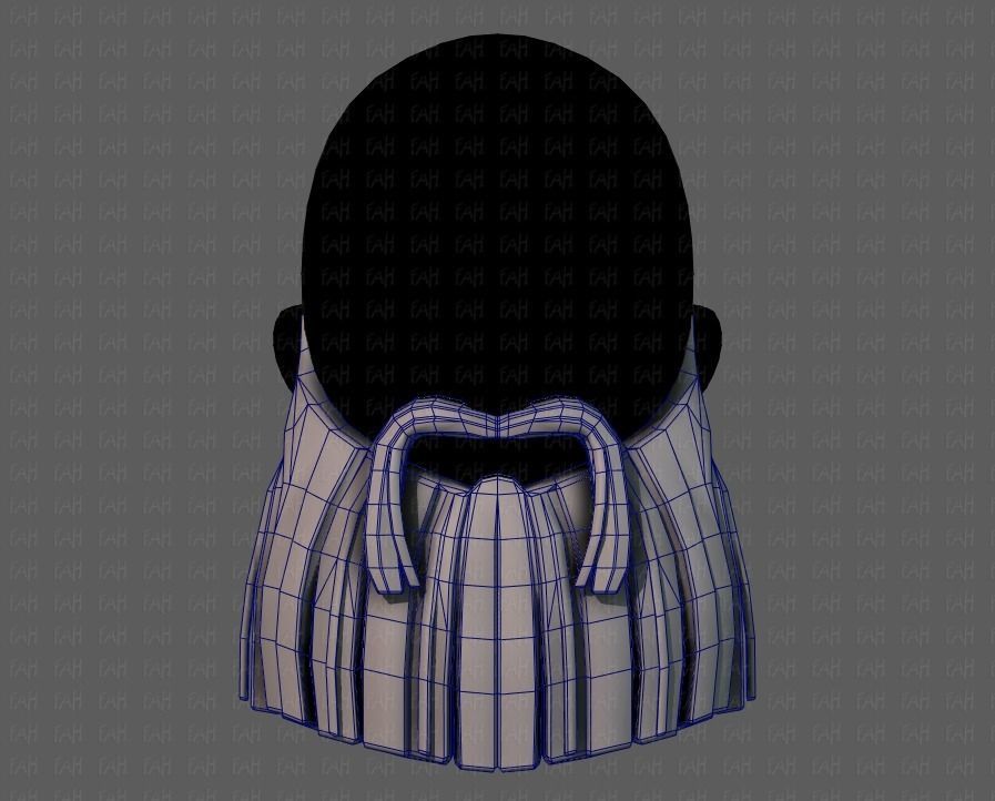 Beard V04 Low-poly 3D model_25