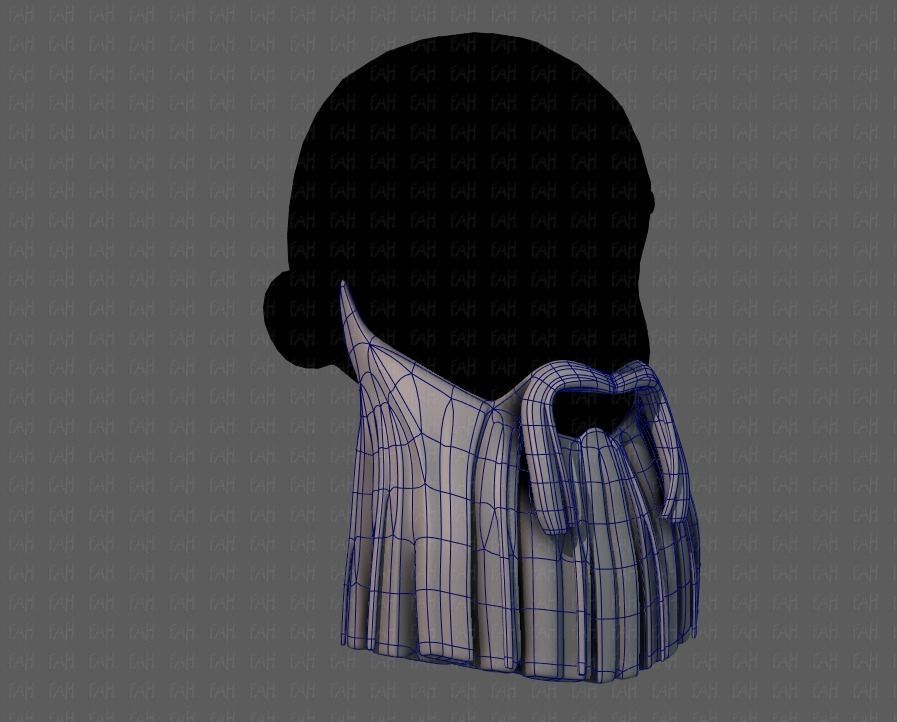 Beard V04 Low-poly 3D model_10