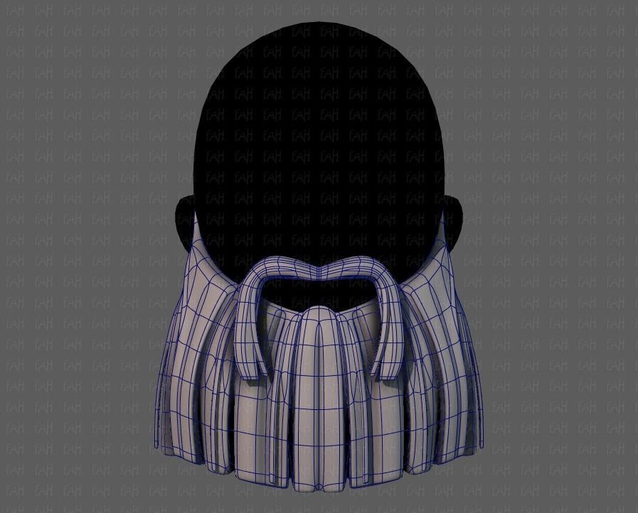Beard V04 Low-poly 3D model_9