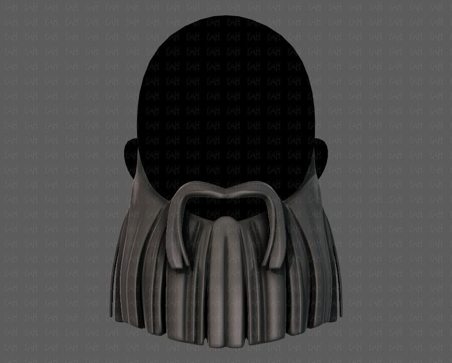 Beard V04 Low-poly 3D model_1