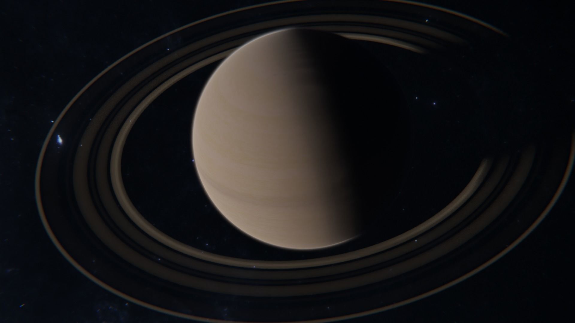 Saturn With Photorealistic Rings and Atmosphere 3D model_4
