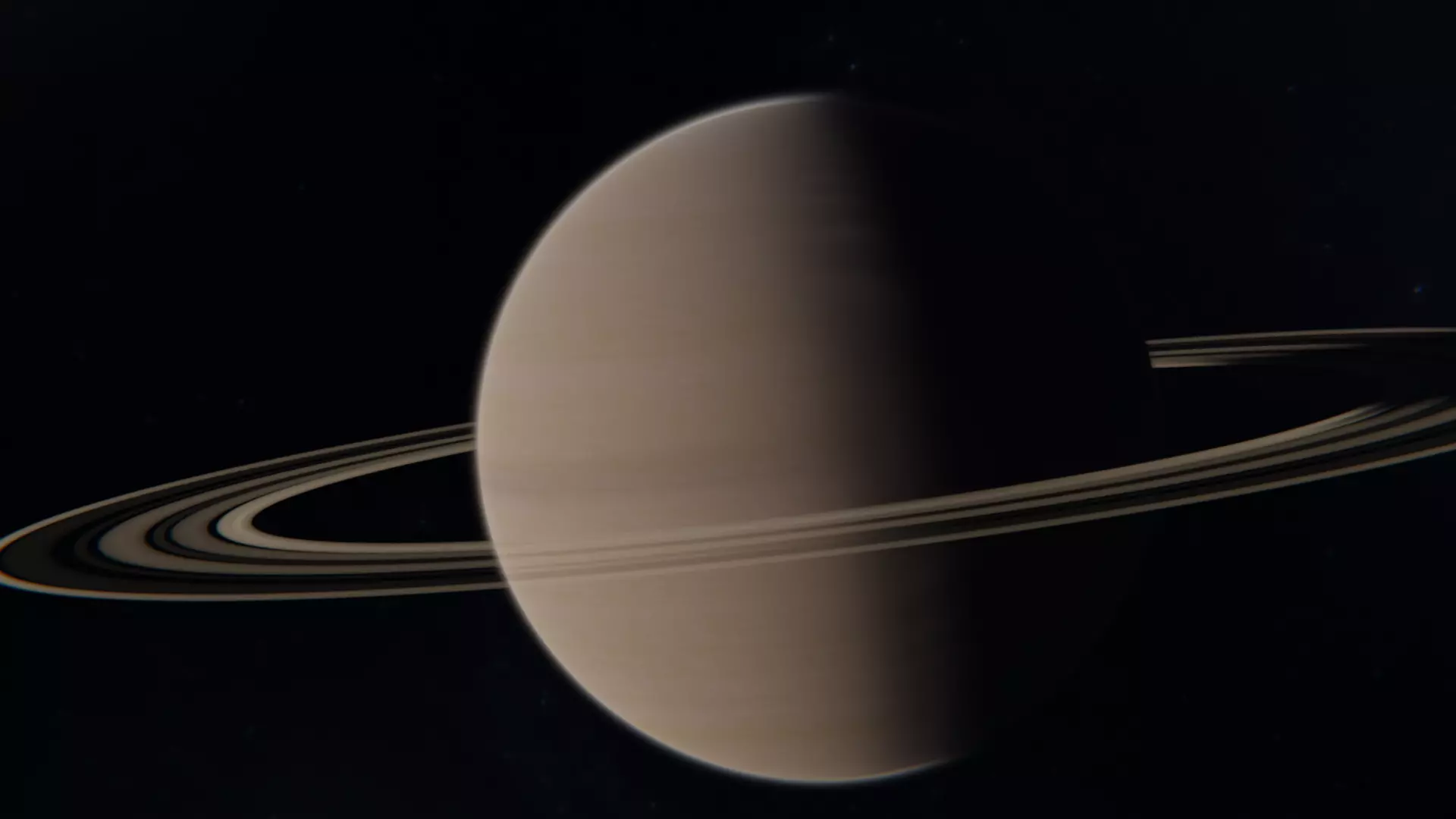 Saturn With Photorealistic Rings and Atmosphere 3D model_0