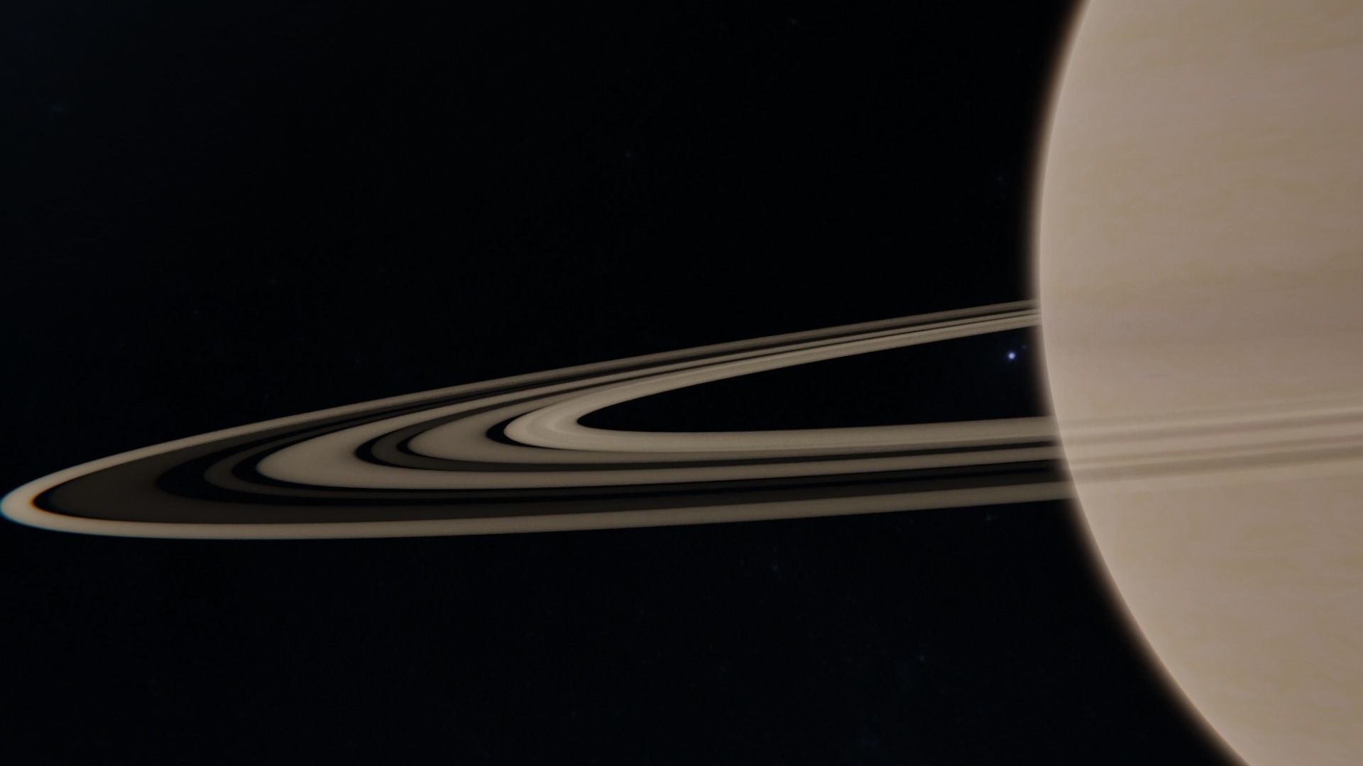 Saturn With Photorealistic Rings and Atmosphere 3D model_2