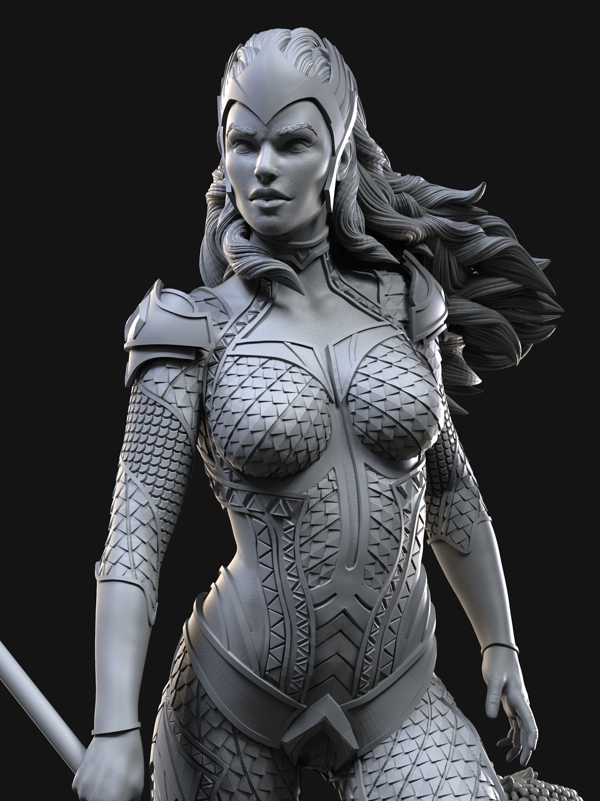 Queen Mera 3D print model_2