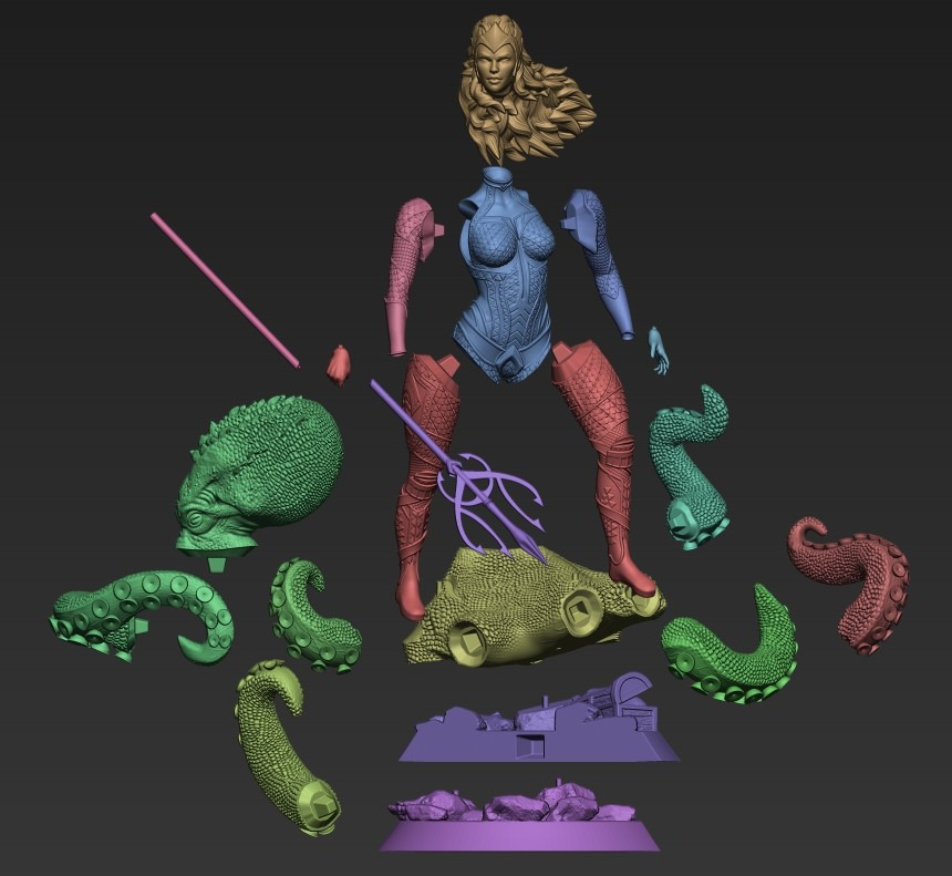Queen Mera 3D print model_7