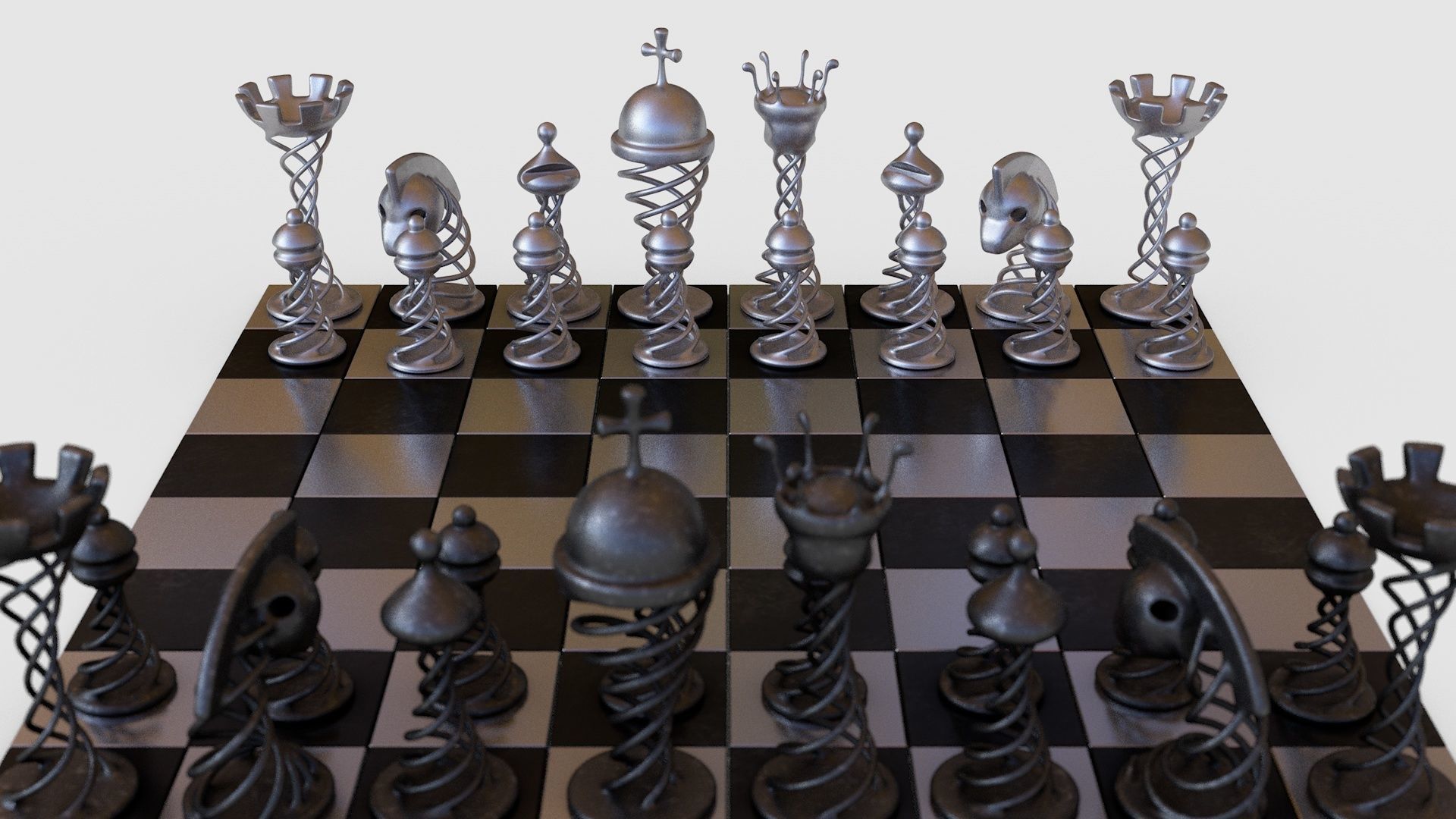 Chess Game 3D model_2