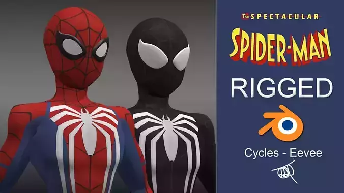 Spectacular Spider - Man Advanced Suit Package Low-poly 3D model