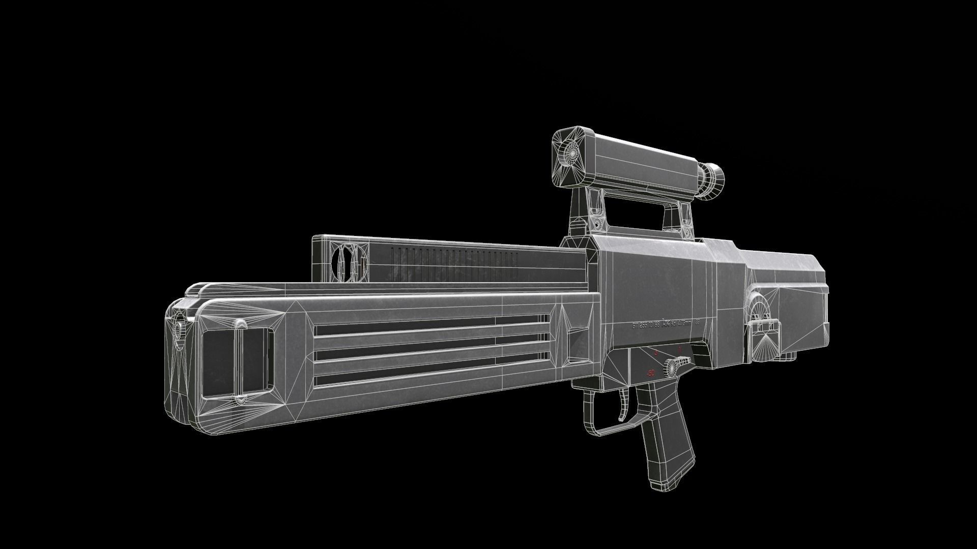 G11 Assault Rifle Low-poly 3D model_5