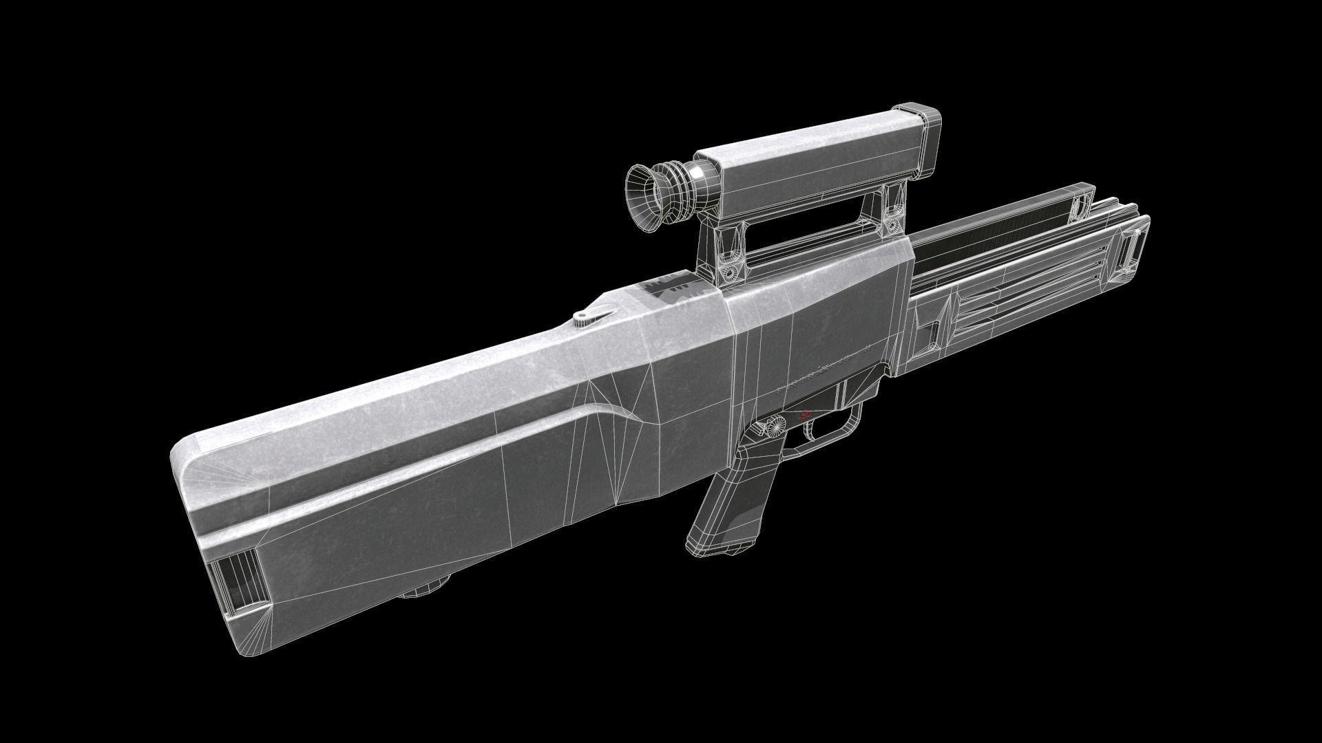 G11 Assault Rifle Low-poly 3D model_4