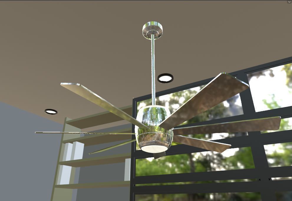 Gail Barington Ceiling Fan 3D model_7