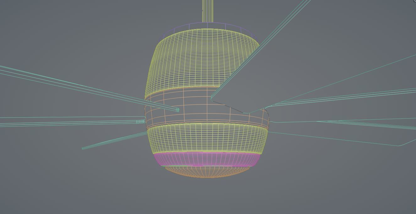 Gail Barington Ceiling Fan 3D model_1