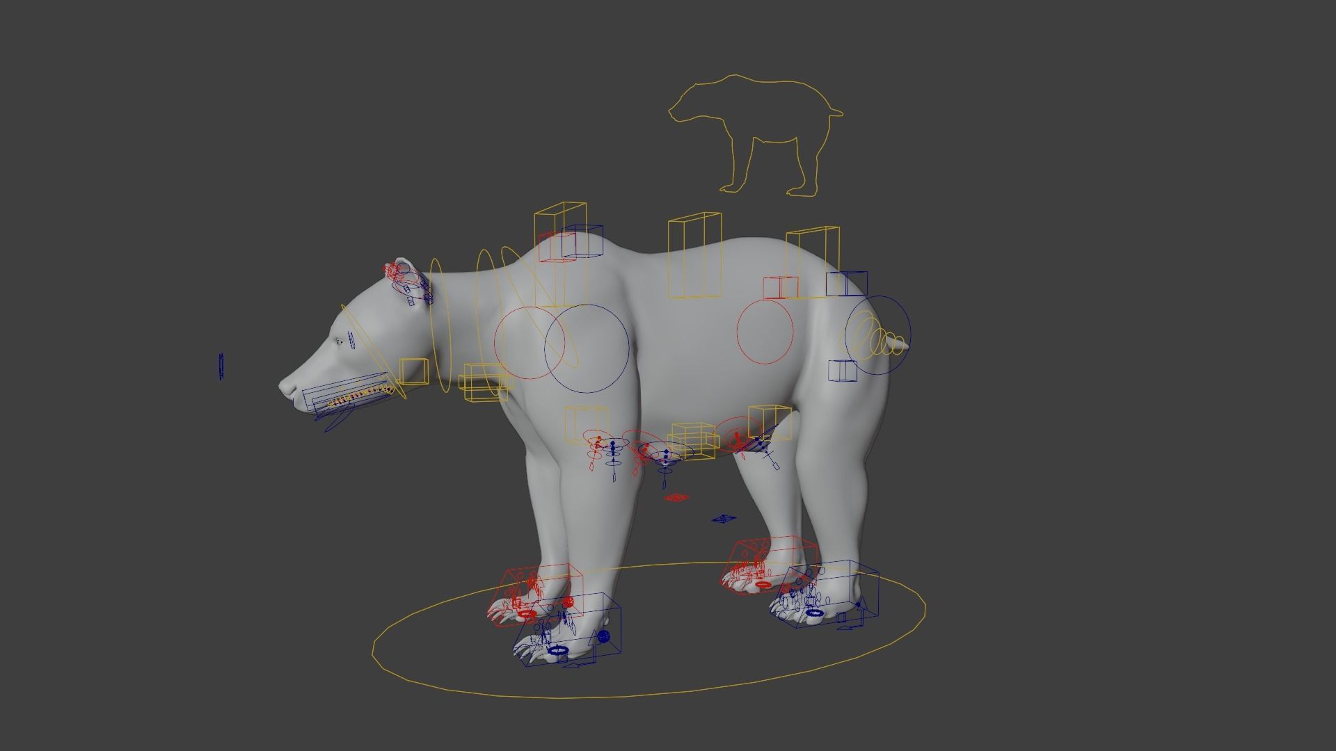 Female Brown Bear Animated 3D model_15