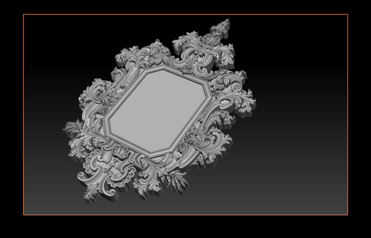 3D Frame - Wood Carving STL Model for CNC Router 3D print model_25