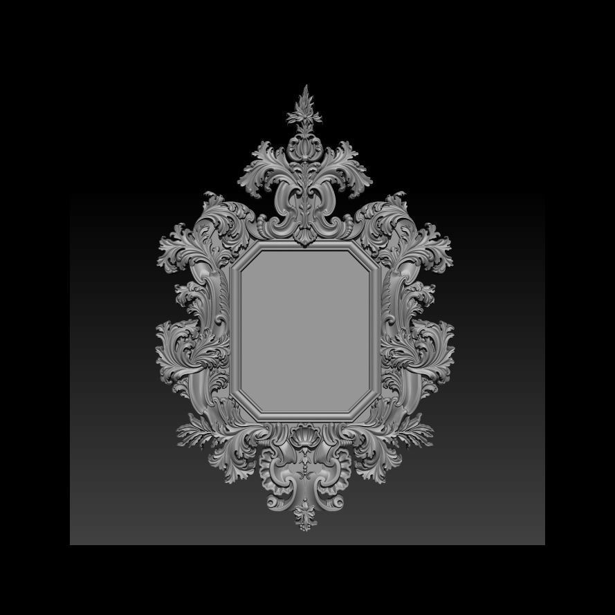 3D Frame - Wood Carving STL Model for CNC Router 3D print model_17