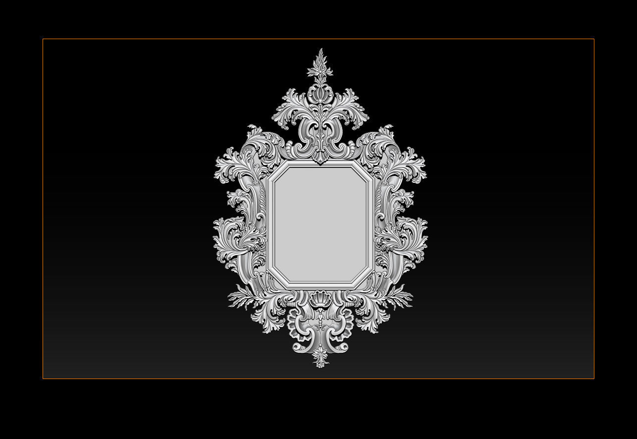 3D Frame - Wood Carving STL Model for CNC Router 3D print model_7