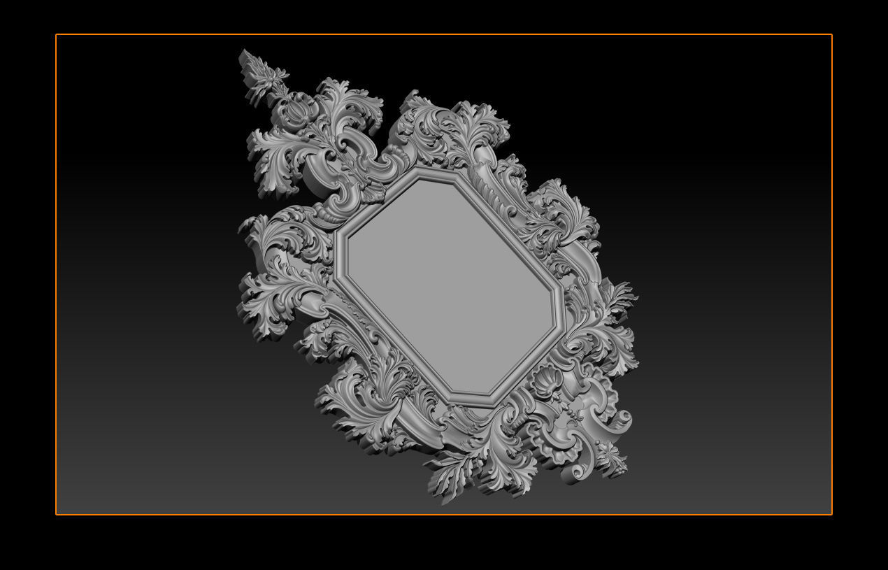 3D Frame - Wood Carving STL Model for CNC Router 3D print model_24