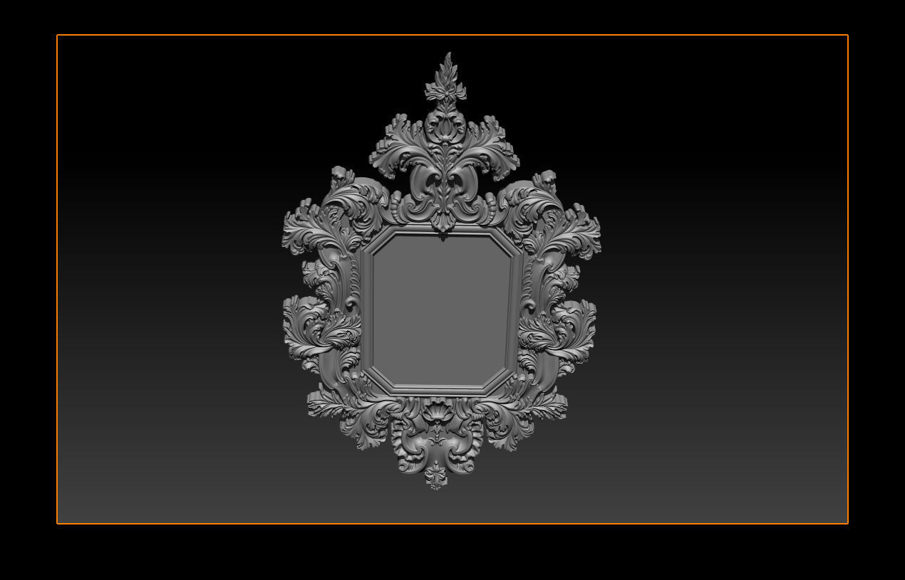 3D Frame - Wood Carving STL Model for CNC Router 3D print model_23