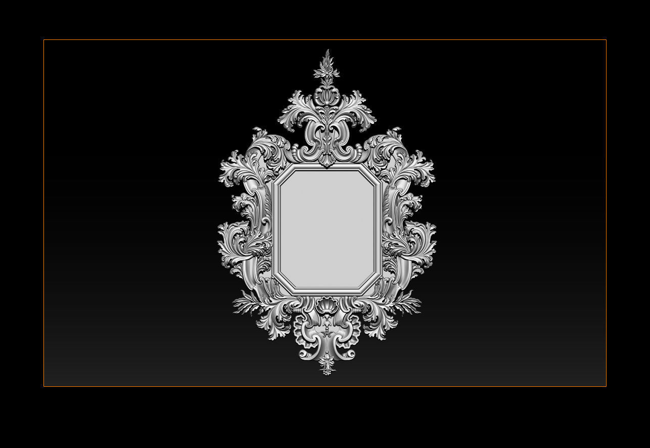 3D Frame - Wood Carving STL Model for CNC Router 3D print model_14