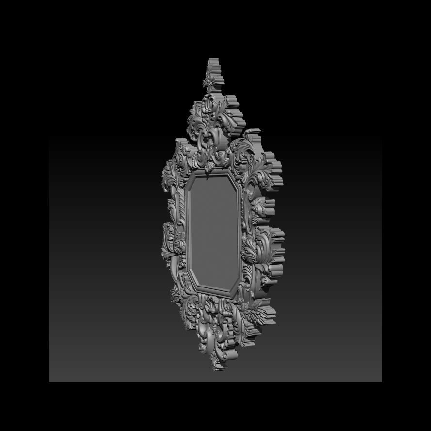 3D Frame - Wood Carving STL Model for CNC Router 3D print model_16