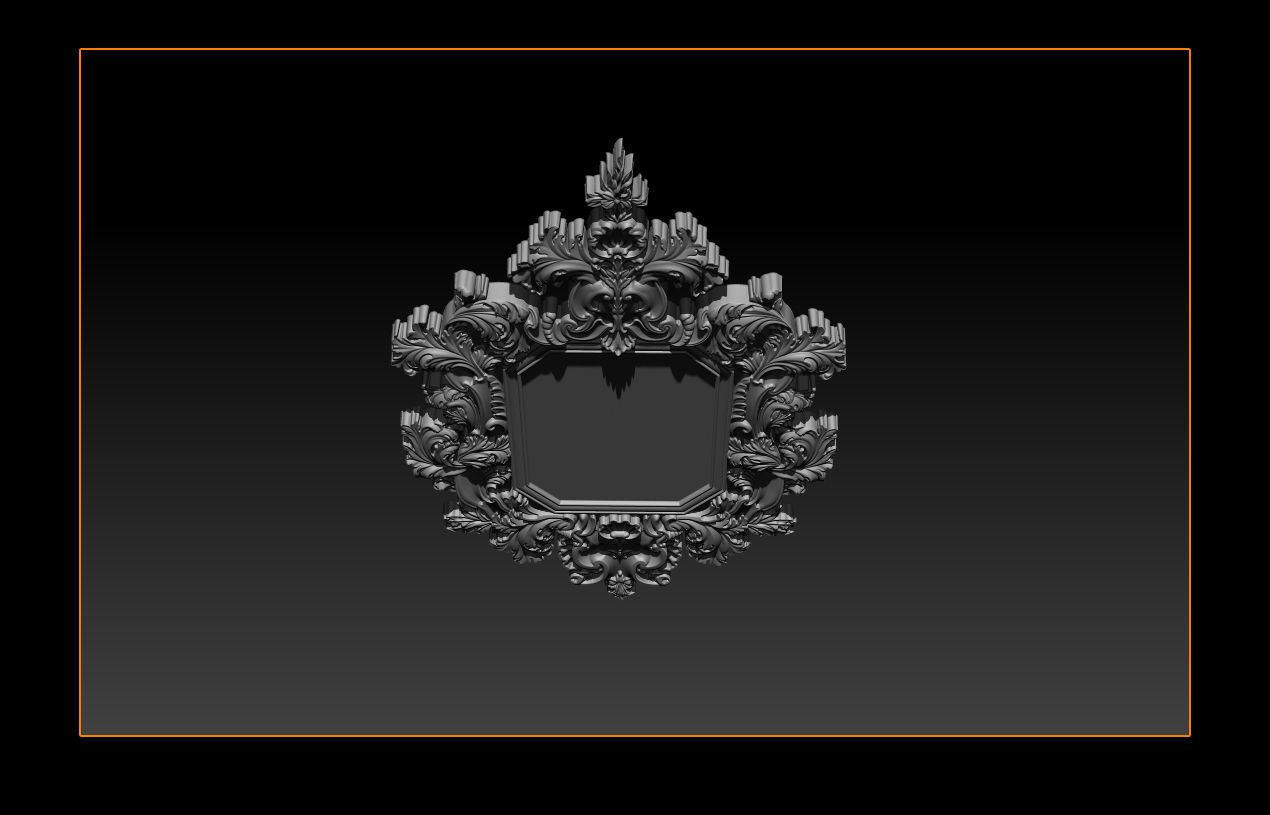 3D Frame - Wood Carving STL Model for CNC Router 3D print model_22